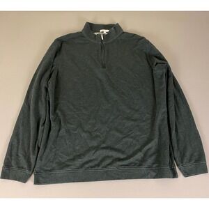 Peter Millar‎ Quarter 1/4 Zip Pullover Sweater Men's XXL Green Comfort Interlock